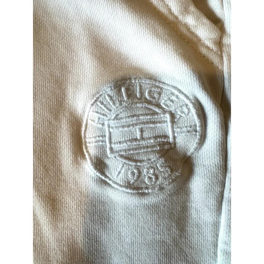 Tommy Hilfiger Sweat Shorts Men's Large White 100% Cotton Drawstring 8
